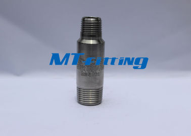 PED Forged High Pressure Pipe Fittings , F304 Stainless Steel Butt Welded Threaded Swage Nipple