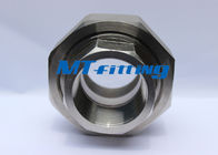 Threaded Forged High Pressure Pipe Fittings F304 / 304L 1/2 inch 3000LBS Stainless Steel Union